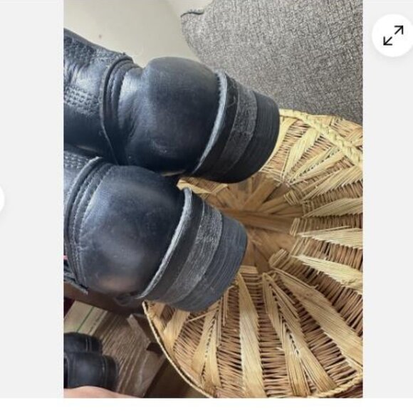 Double H Womens Black Leather Laces Buckle Combat Logger Boots Size 9 USA Made - Picture 4 of 7